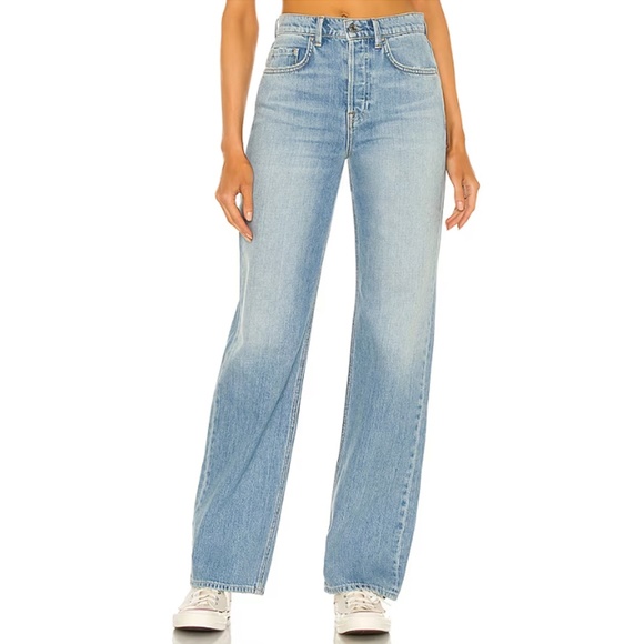 NWT GRLFRND Brooklyn High Rise Straight Denim Jeans - Miracle Mile (Size 24)